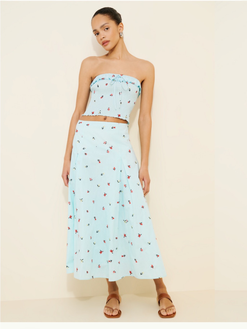 Solid & Striped Set- The Nikki Midi Skirt And Top